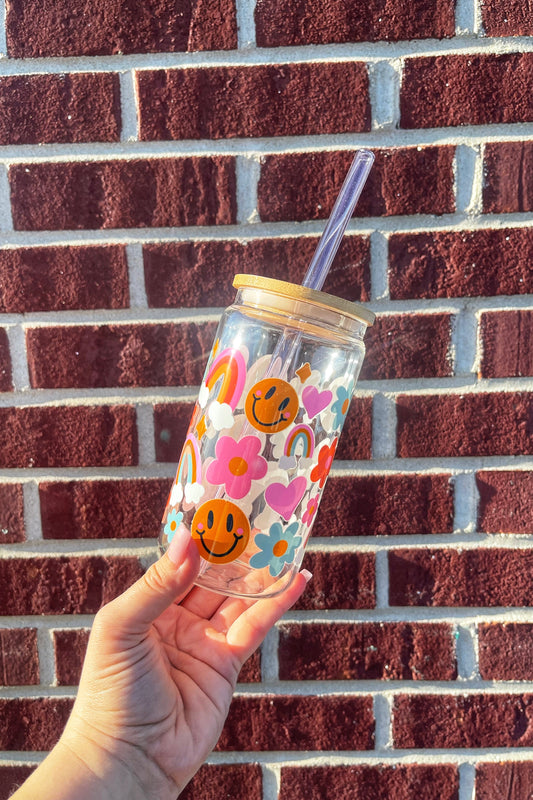 Happiness in a Cup- 16 oz Glass