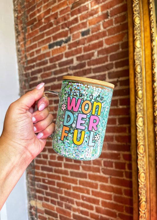 "You Are Wonderful"- Snowglobe Coffee Mug