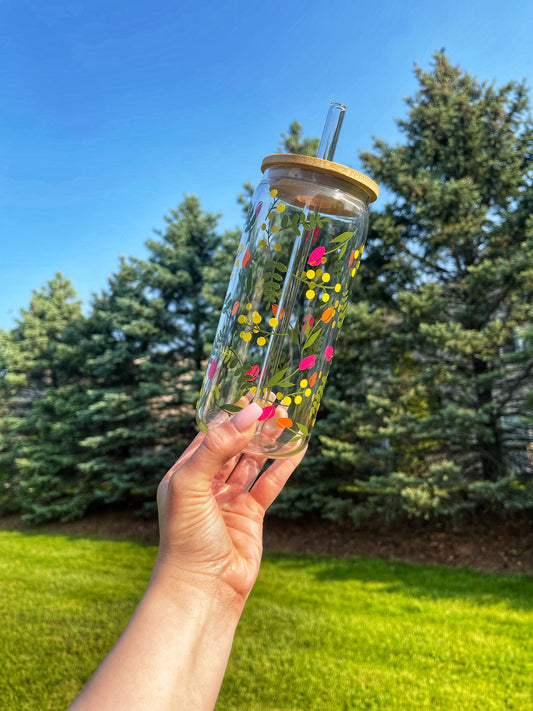 Field of Flowers- 20 oz Glass