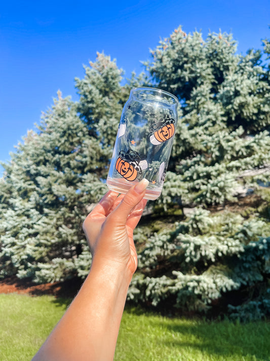 Cowboy Pumpkins- 16 oz Glass