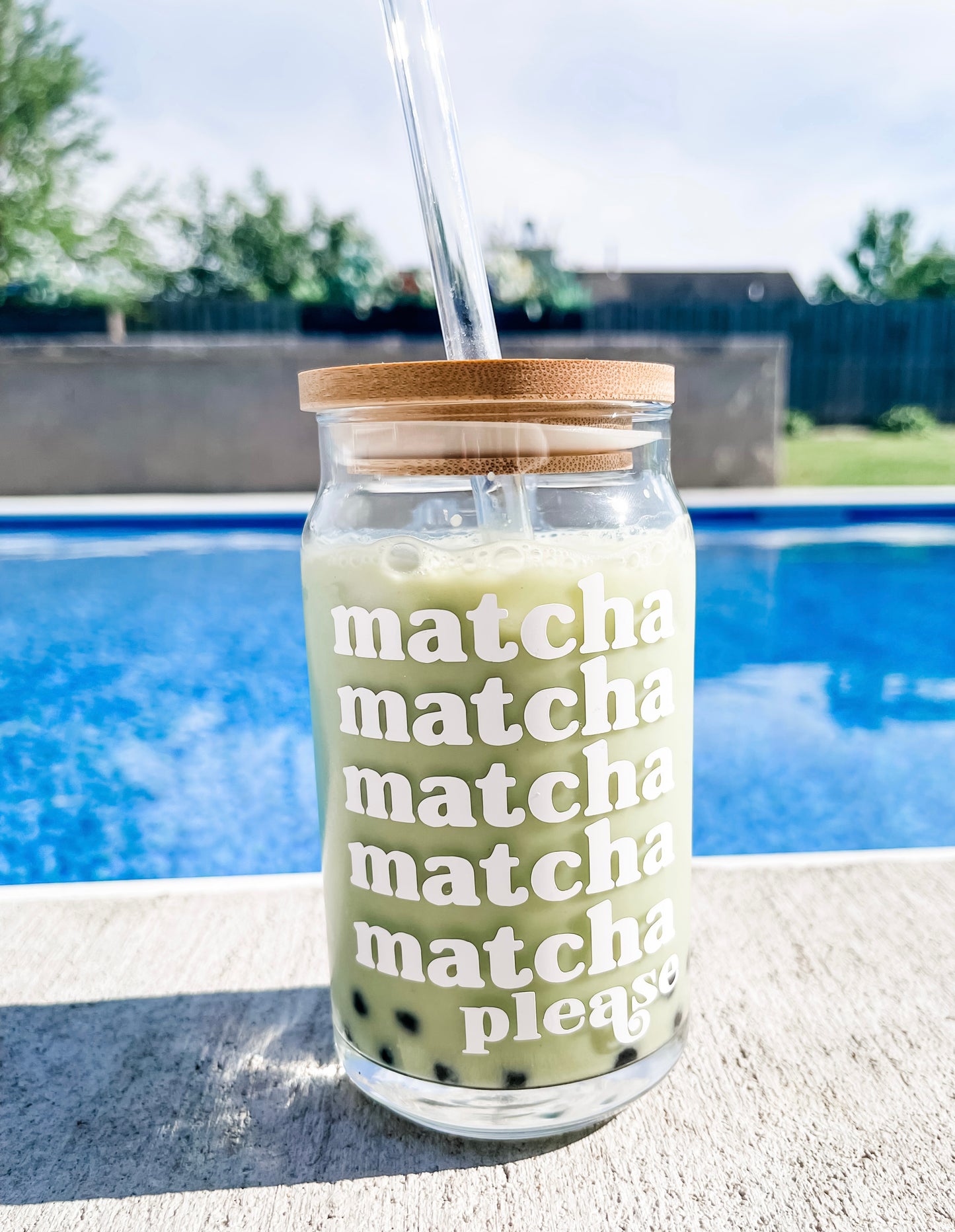 Matcha Matcha Matcha Please Glass