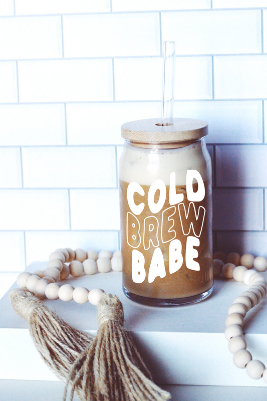 Cold Brew Babe Glass