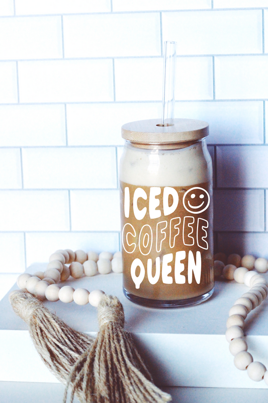 Iced Coffee Queen Glass